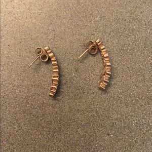 10K gold earrings - with diamond chips